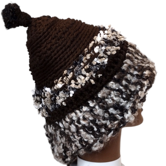 Cap Type Boho Hat OOAK Handmade Crochet Free Hand Women's One Size - Picture 4 of 8